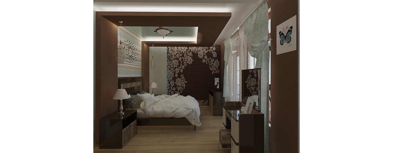 Дизайн спальни в частном доме